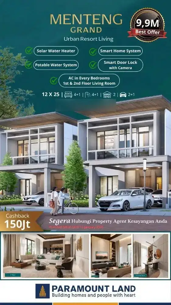 Menteng grand gading serpong urban resort living 12x25 9man limited!!