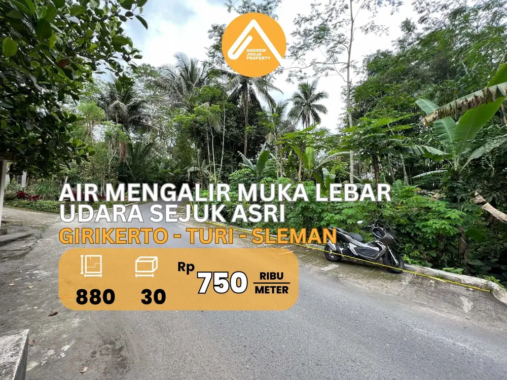Jual Tanah Pekarangan Tur Girikerto Air Mengalir Sejuk Asri