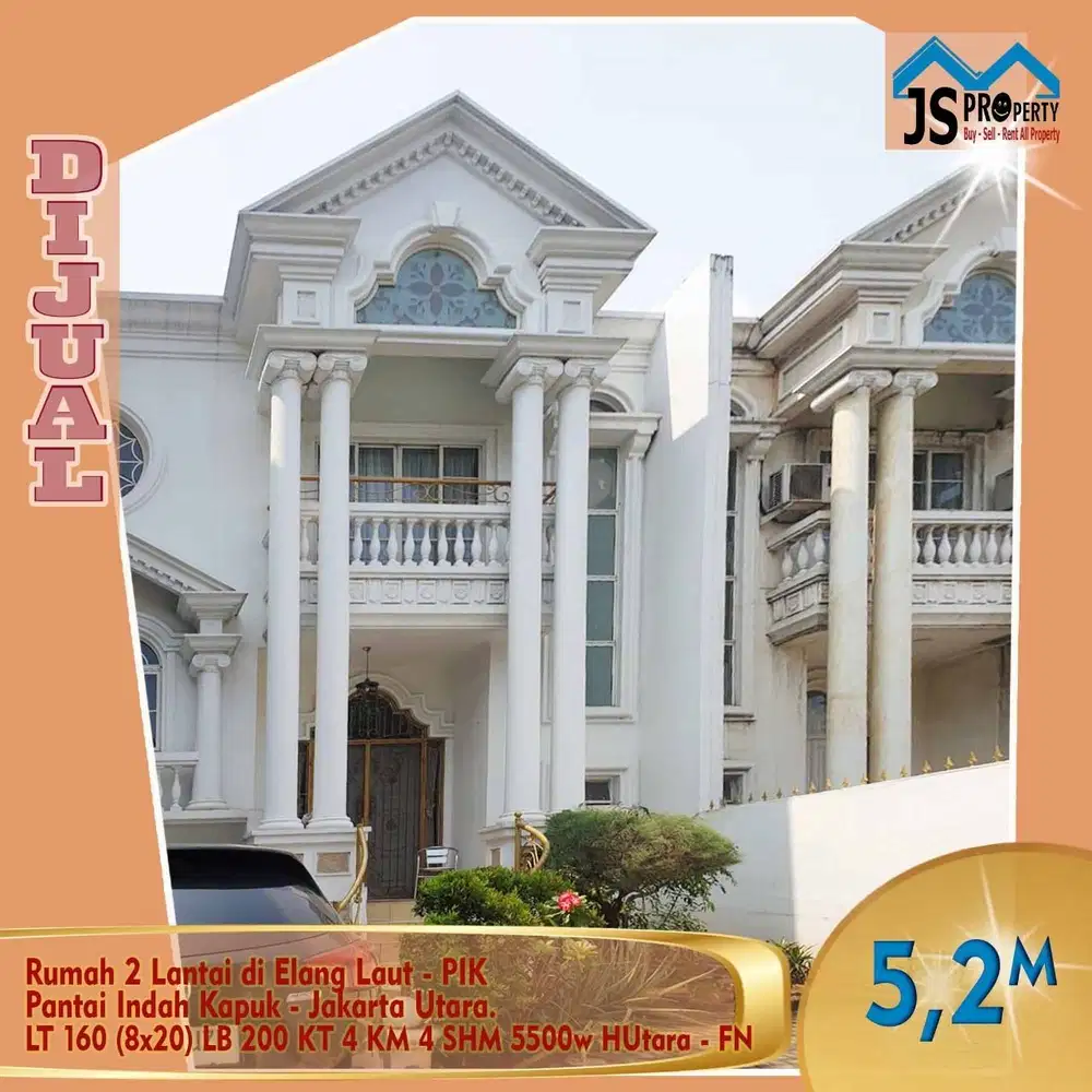 DIJUAL RUMAH BAGUS DI ELANG LAUT PANTAI INDAH KAPUK JAKARTA UTARA