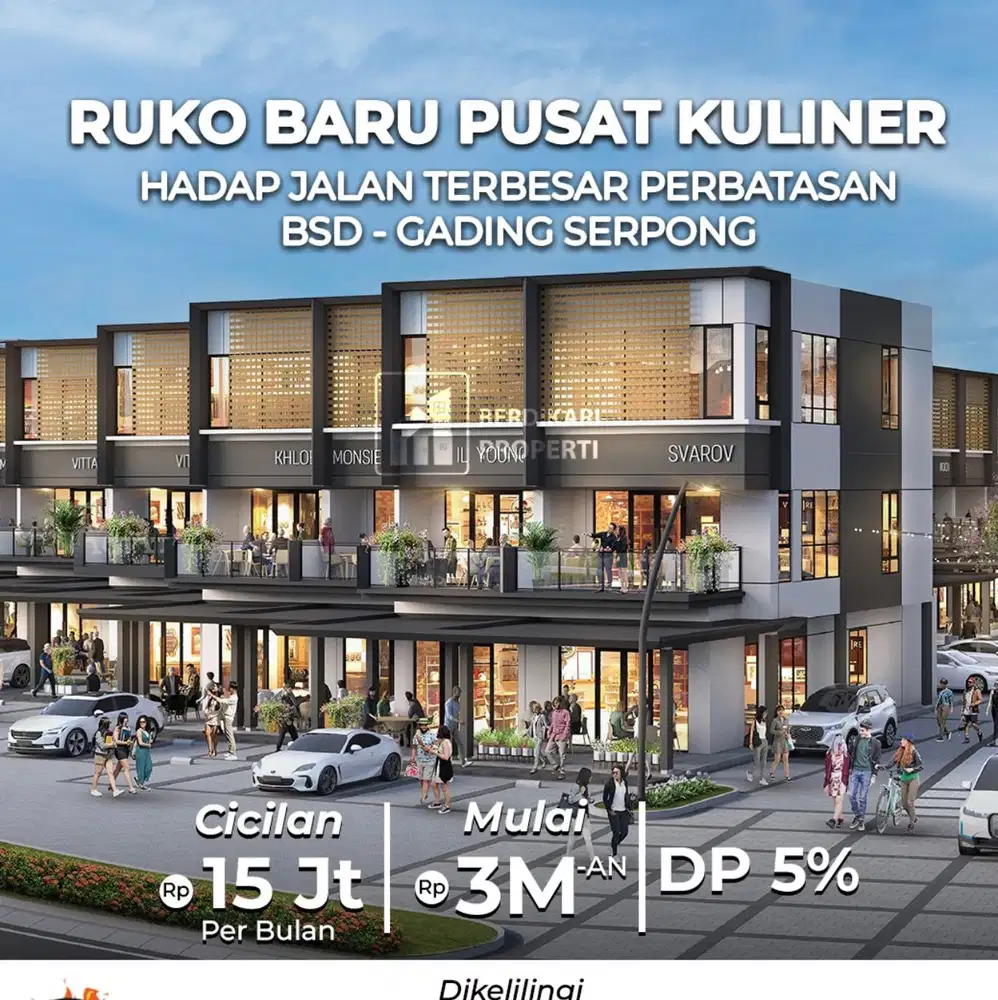 Ruko Pasadena Square hadap jalan utama nilai sewa tinggi