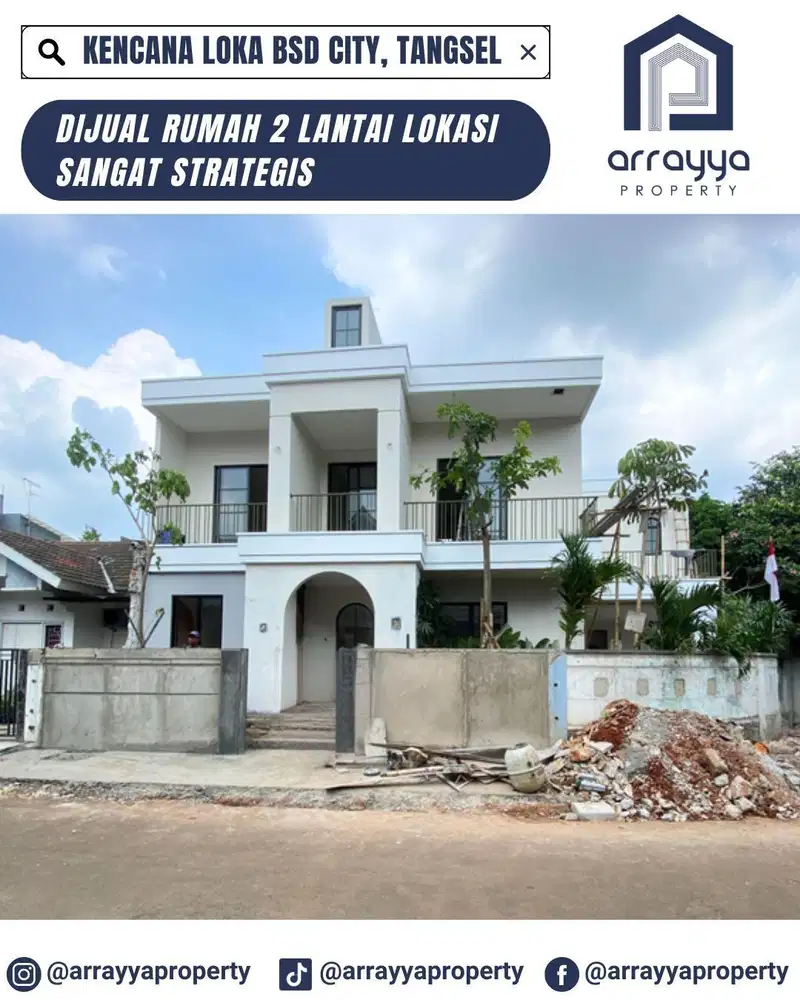 RUMAH MEWAH POSISI HOOK 2 LANTAI DI KENCANA LOKA BSD .HRB188.