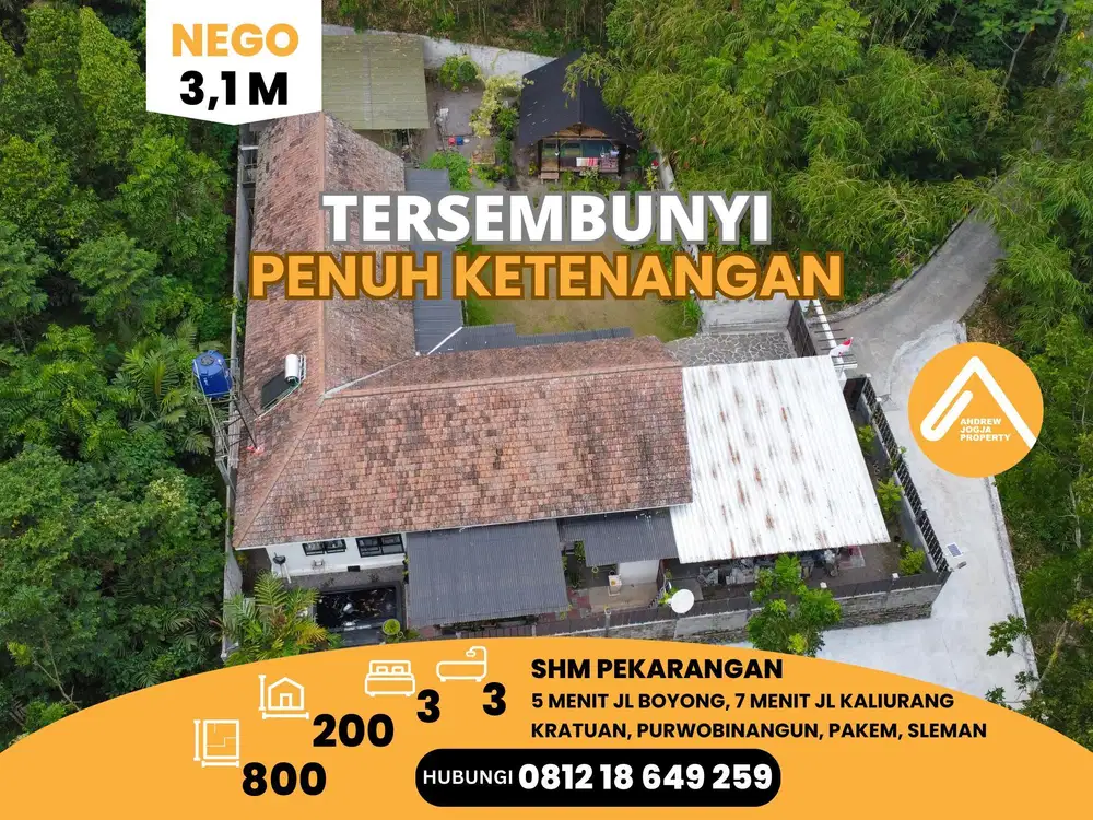 Jual Villa Pakem Tersembungi Tenang Asri Dingin