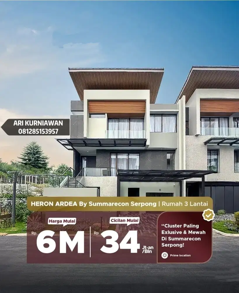 Ultra luxury homes! By summarecon Serpong CLUSTER ARDEA at heron 11x19