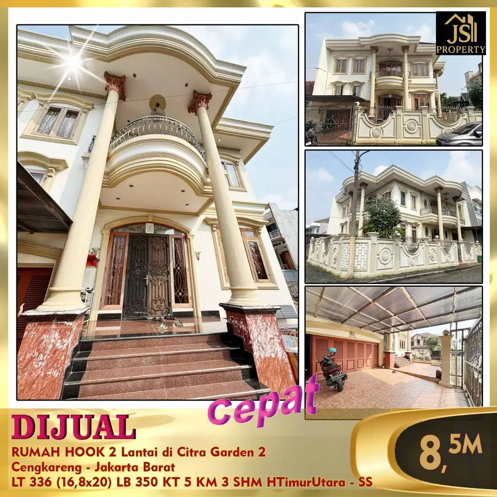 DIJUAL RUMAH HOOK 2 Lantai di Citra Garden 2 Cengkareng - Jakarta Bara