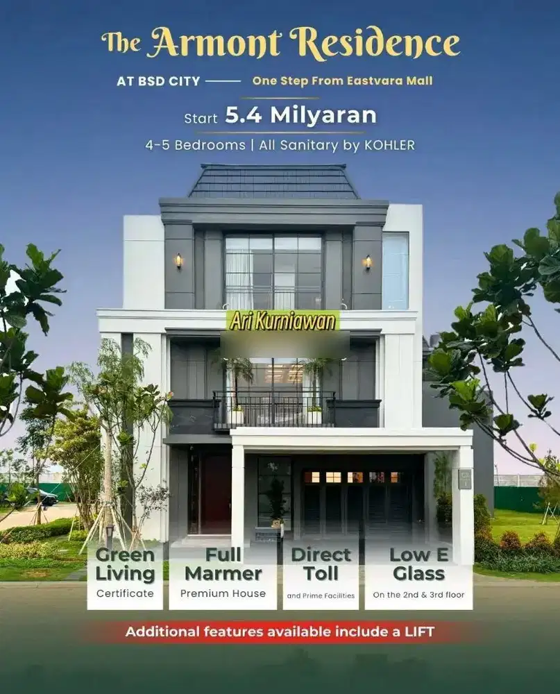 ARMONT RESIDENCES 10x20 5 kamar inc lift + full marmer disc 12,5% DP 0