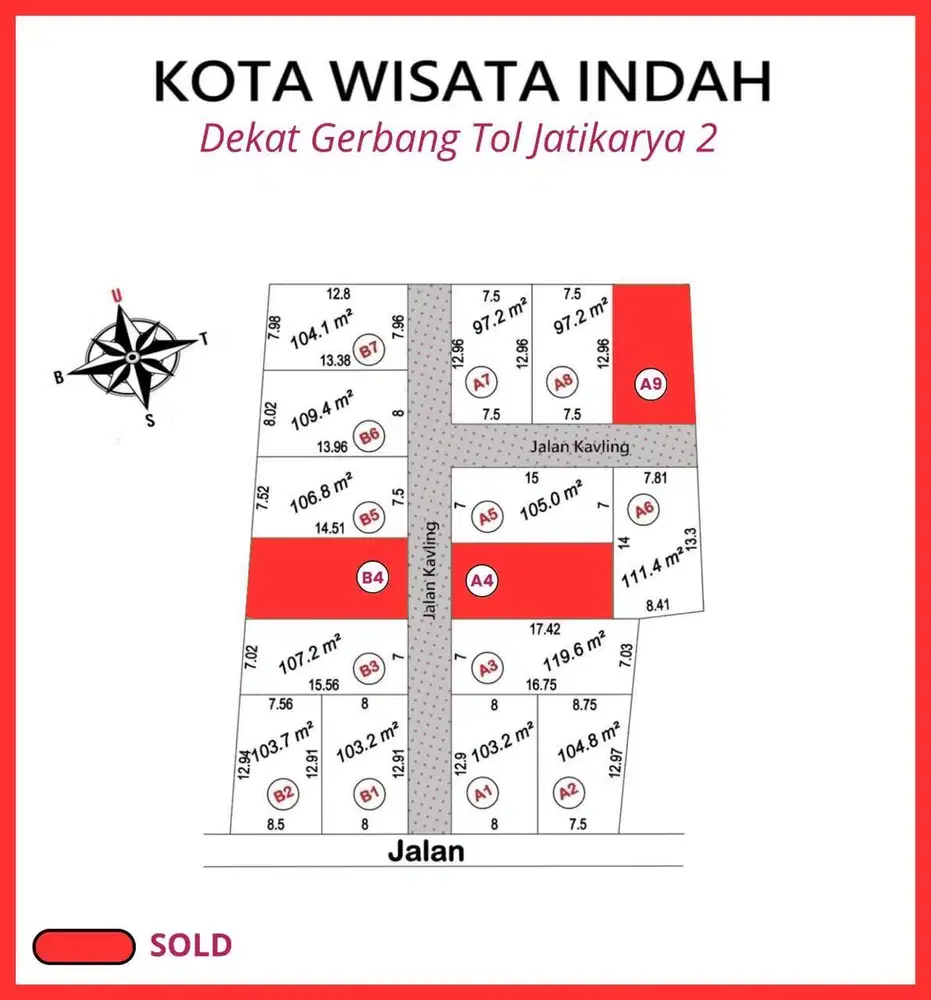 Tanah Kavling Dekat Rs Mitra Keluarga Cibubur , SHM Pecah