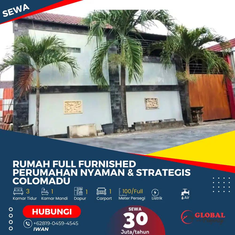 Rumah Full Furnished Perumahan Colomadu Nyaman Strategis