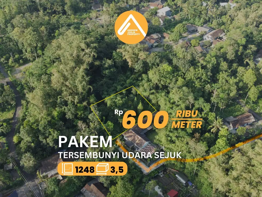 Jual Tanah Pekarang Pakem Udara Sejuk Asri Akses Mudah