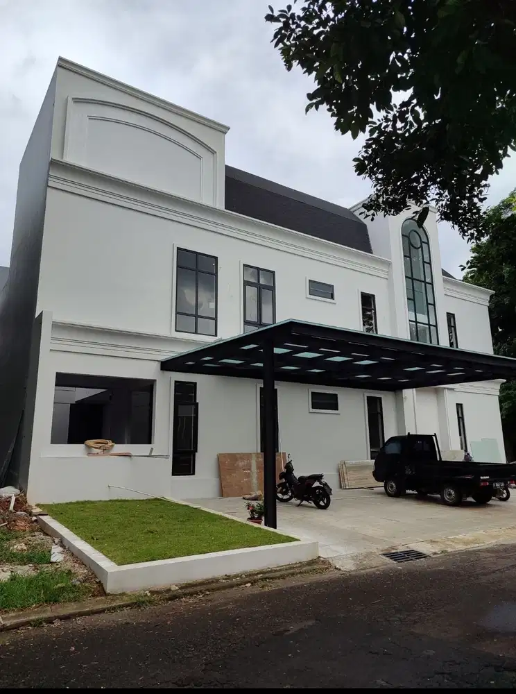 Rumah Hoek Modern Classic Sutera Amaryllis 3 Laintai Di Alam Sutera