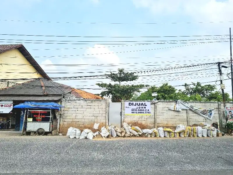 Tanah Strategis Pinggir Jalan Raya  Depan KGV 2.