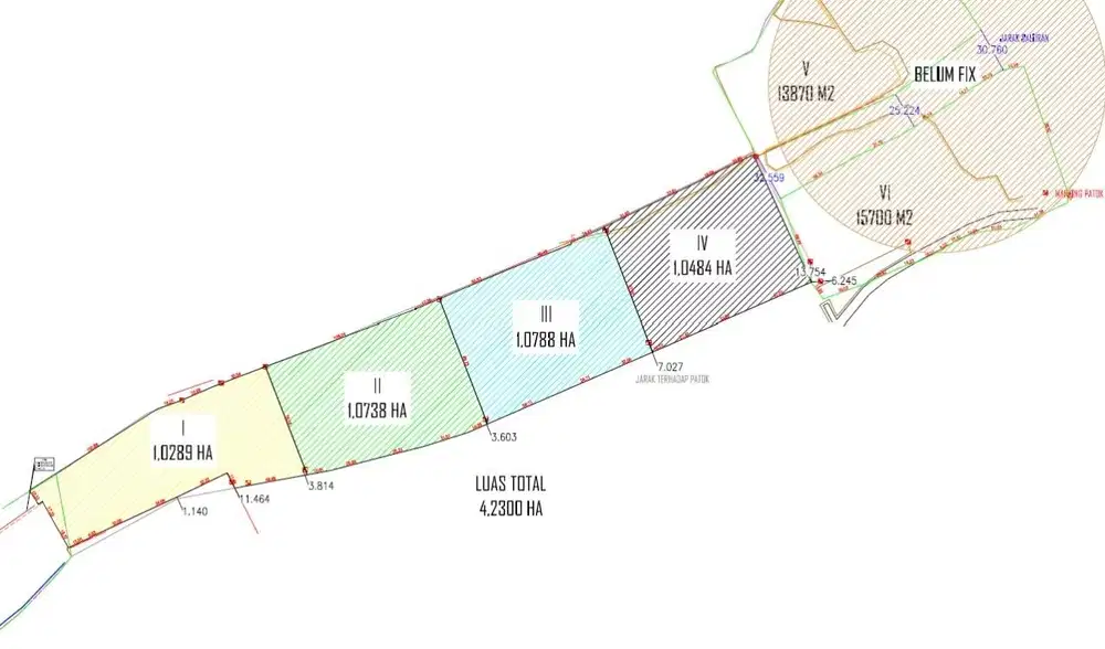 Disewakan Tanah Kawasan Pergudangan Osowilangun tersedia 6 ha