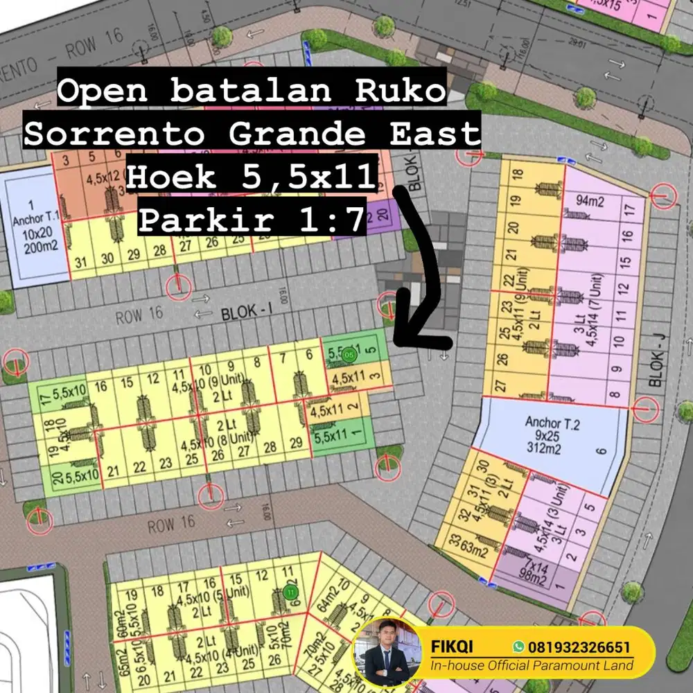 Open Batalan Sorrento Grande East Hoek 5x11 Parkir 1:7
