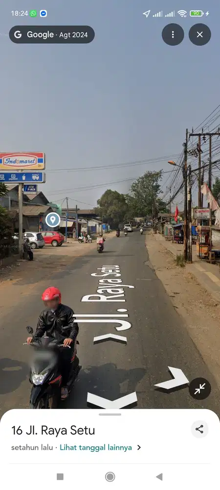 Dijual tanah di jalan raya setu STTD grand wisata