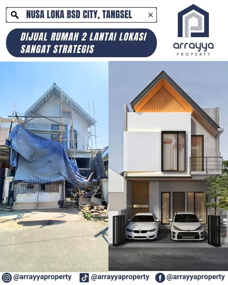 RUMAH BARU MINIMALIS JAPANDI NUSA LOKA BSD .HRB192.