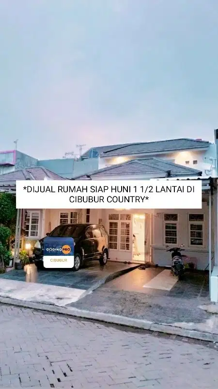 SUPER DEAL DIJUAL RUMAH SIAP HUNI 1 1/2 LANTAI SUPER RAPIH DI CIBUBUR COUNTRY