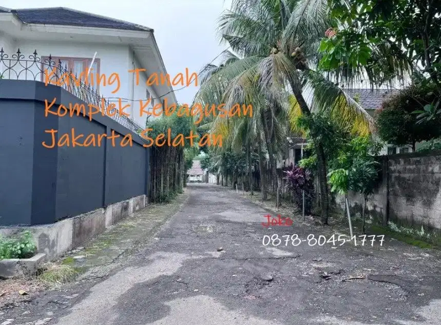 Kavling lahan Istimewa dlm Komplek Kebagusan, Pasar Minggu, Jakarta Sl