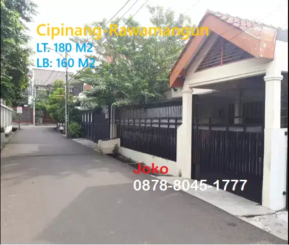 Jual Rugi: Rumah LT 180 sqm dkt RS Persahabatan, Rawamangun, Pulogadun