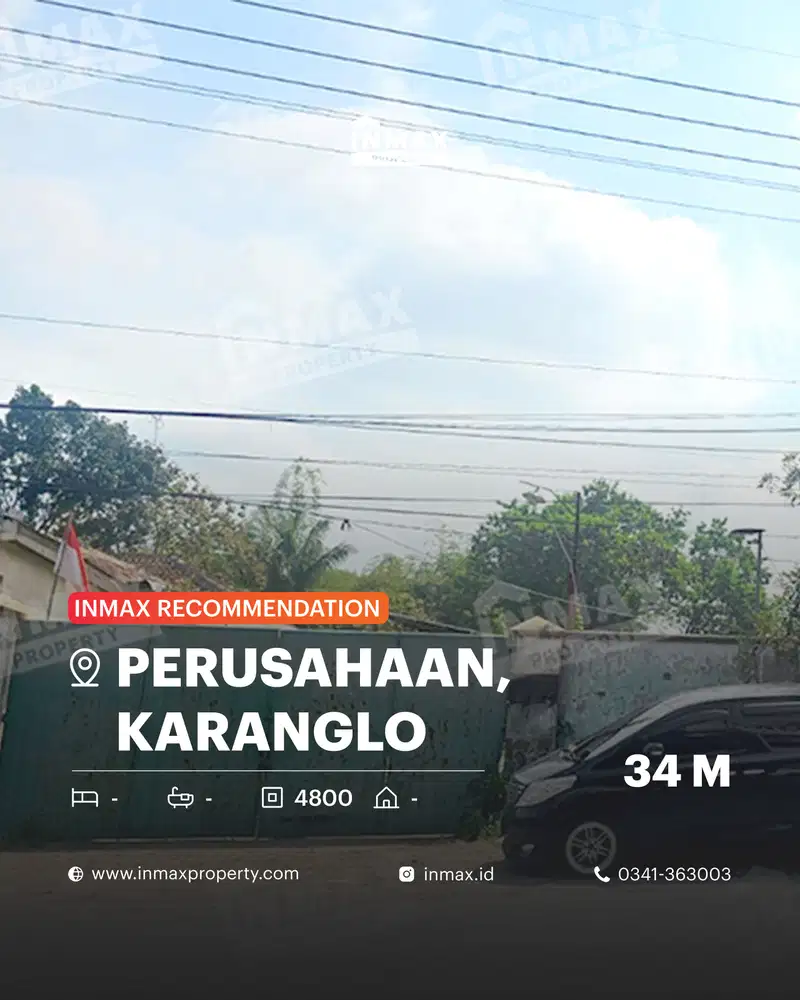 Di Jual Tanah Strategis 0 Jalan Raya Perusahaan , Dekat Tol Singosari