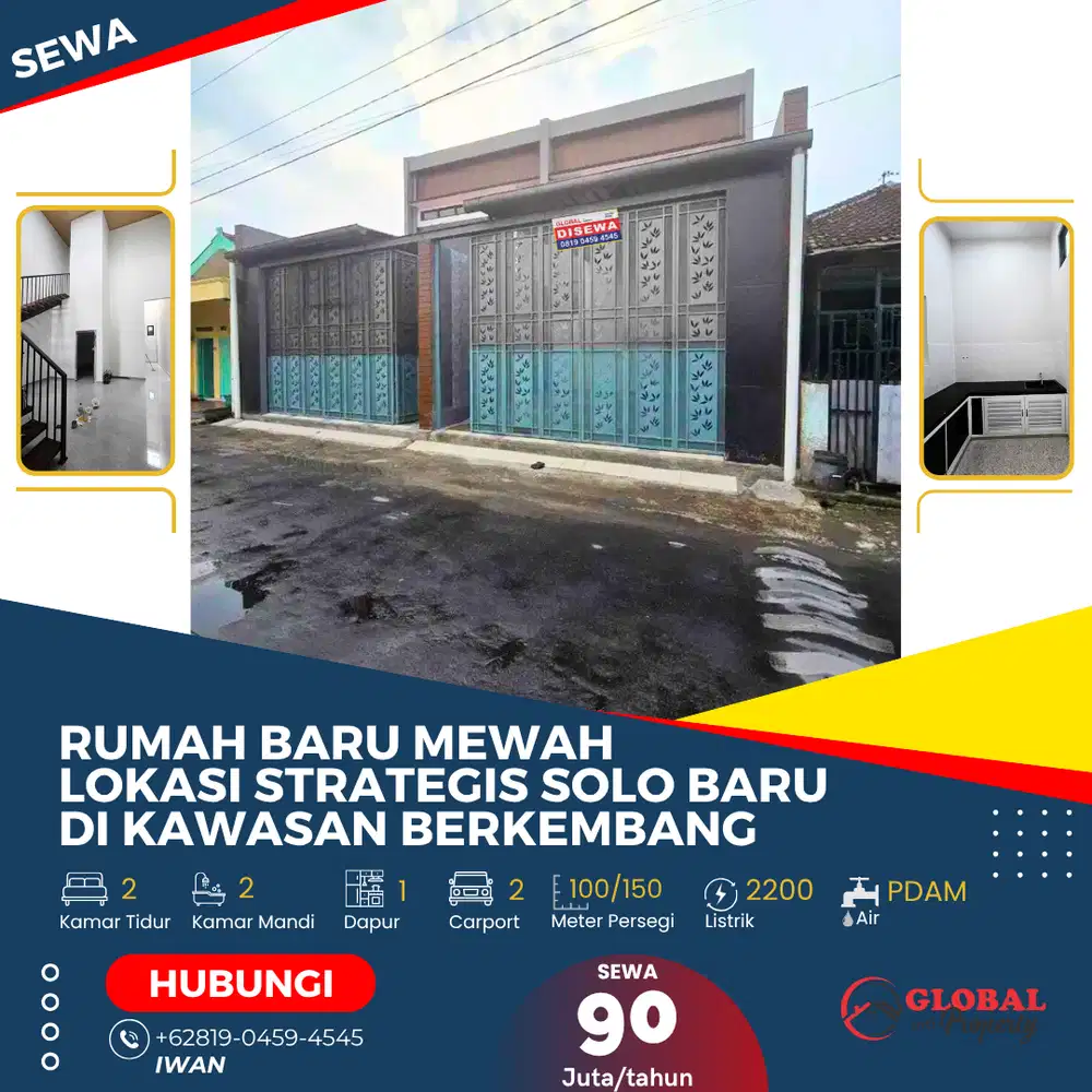 Rumah Solo Baru Multifungsi Cocok untuk Kantor dan Tempat Tinggal