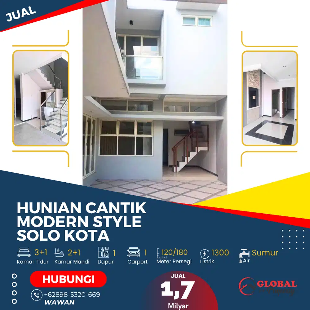 Rumah Baru Modern Dekat Solo Paragon Mall Siap Huni