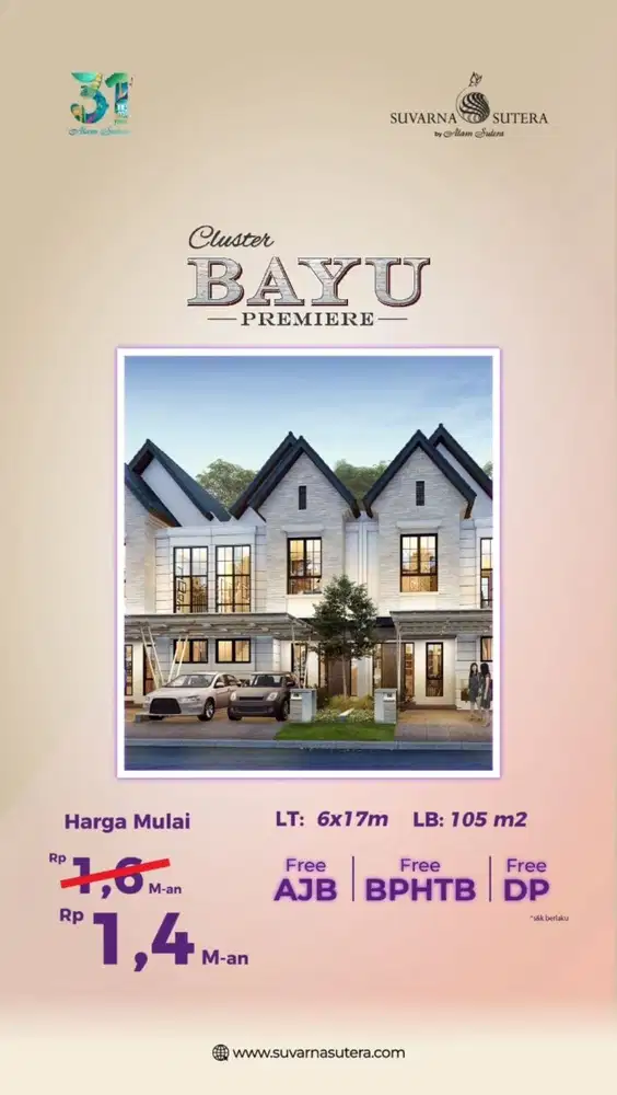 Rumah Cluster Bayu Promo Dan Diskon Suvarna Sutera Cikupa Tangerang