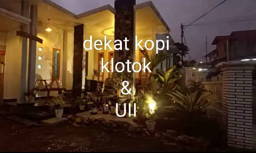 Tanah dekat kopi klotok dan UII asri sejuk dan nasionalis bonus rumah