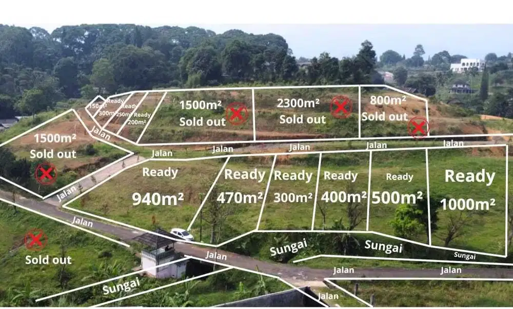 Jual tanah pribadi di area wisata cisarua puncak bogor