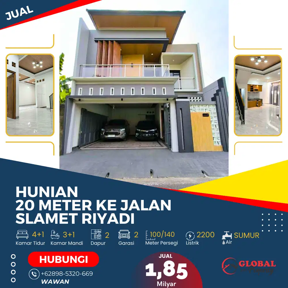 Hunian 20 meter ke Jalan Slamet Riyadi