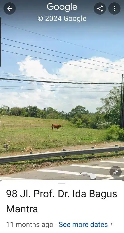Dijual lahan 1ha di Jln by pas IB Mantra Ketewel Bali