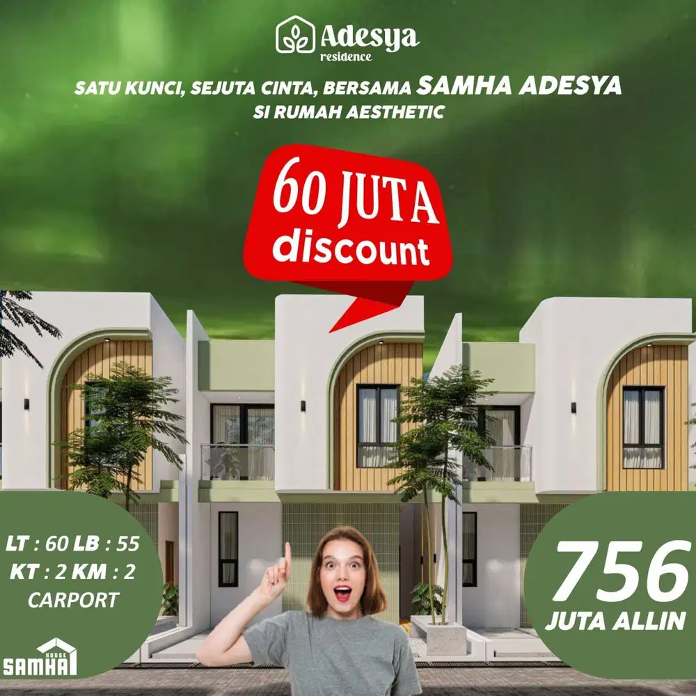 Samha Adesya Residence Ciwatra rumah 2 Lt dkt gedebage buahbatu bdg