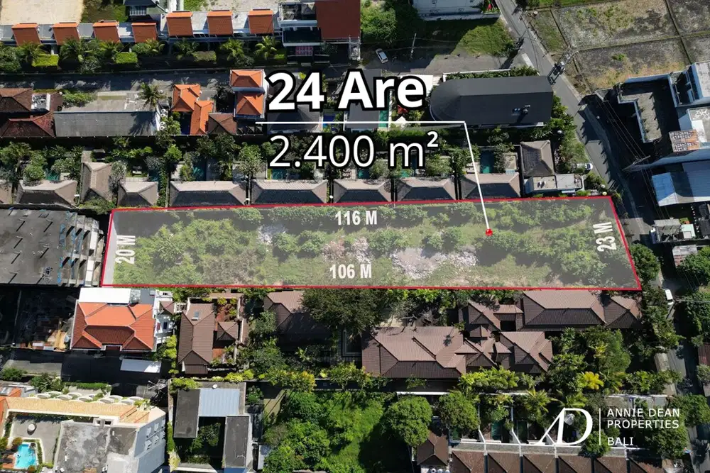 FREEHOLD LAND IN PETITENGET, SEMINYAK (24 ARE)