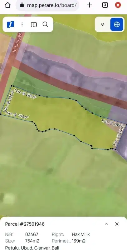 LAND FOR SALE IN ANDONG UBUD BALI