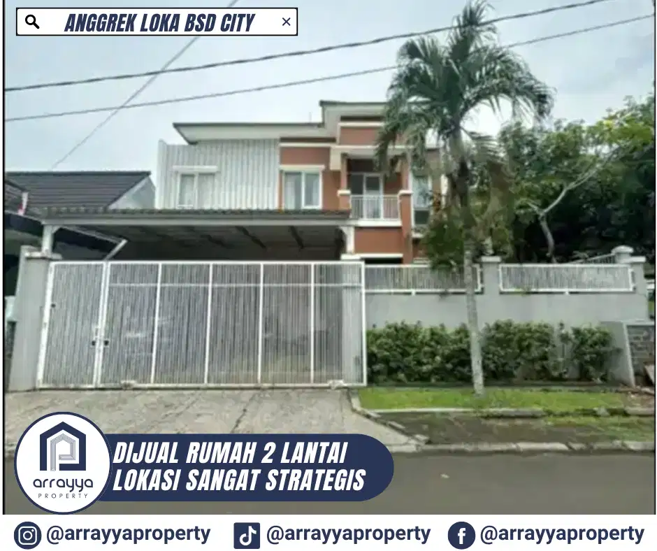DIJUAL CEPAT RUMAH HOOK DI ANGGREK LOKA BSD .GLB124