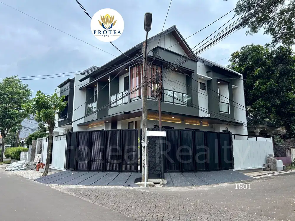 Rumah Investasi Baru Tanah 159 Modern Samping Taman di Griya Loka BSD