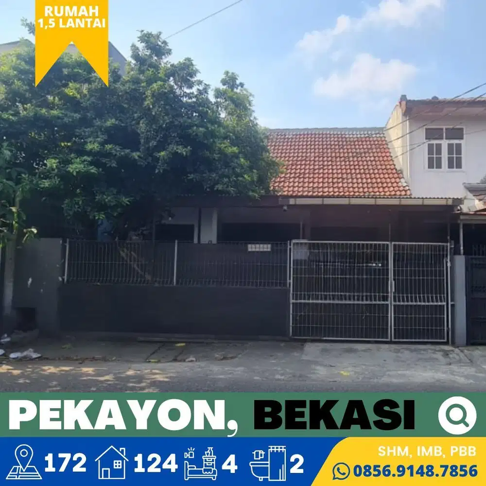 Rumah dijual Murah, Luas 1,5 Lantai Pekayon, Bekasi dekat Pakuwon Mall