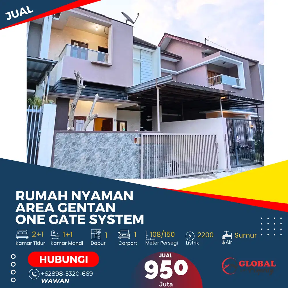 Rumah Nyaman di Area Gentan One Gate System