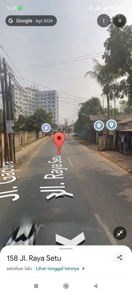 Tanah di jalan raya setu grand wisata bekasi