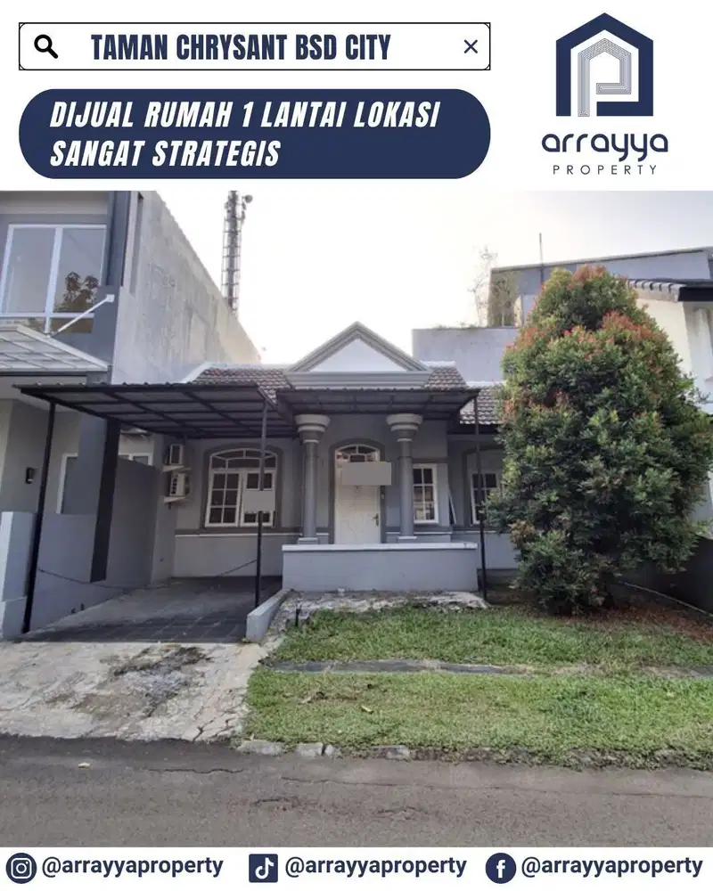 RUMAH 1 LANTAI DI CLUSTER TAMAN CHRYSANT BSD .GLB137
