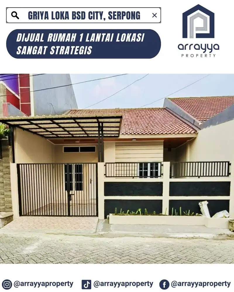 RUMAH BARU RAPI SIAP HUNI DI GRIYA LOKA BSD 'HRB182