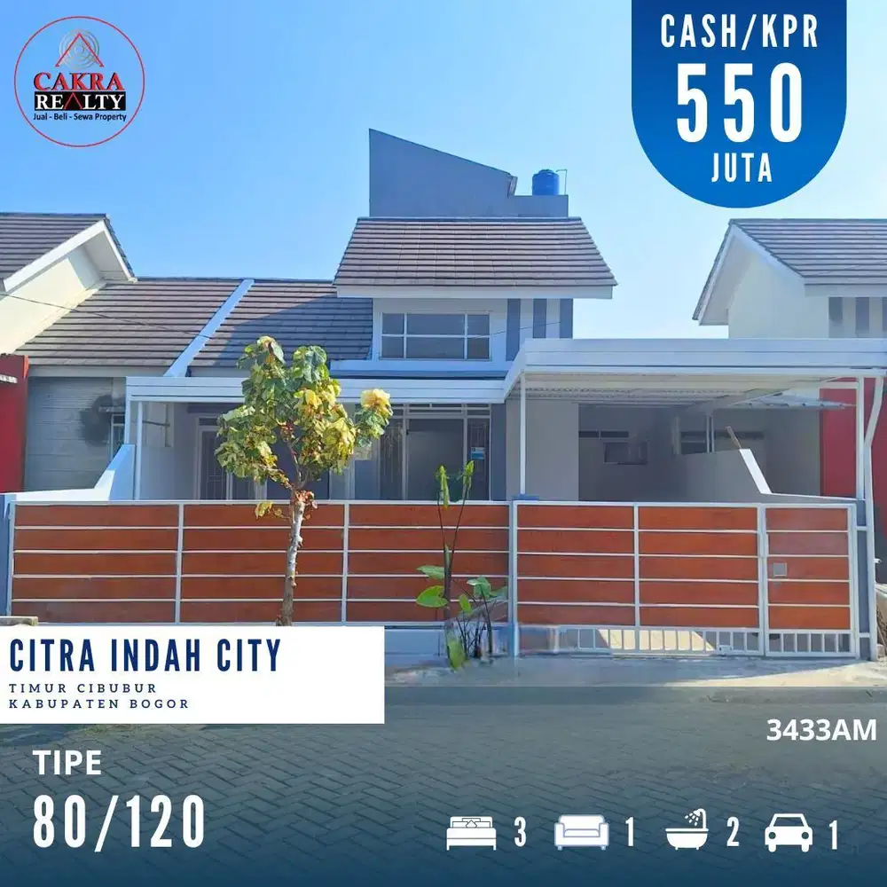 Dijual rumah dicitra indah city bogor rumah siap huni full renovasi