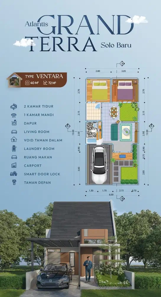 Rumah Modern Solobaru Dekat RS Indriati Bisa KPR