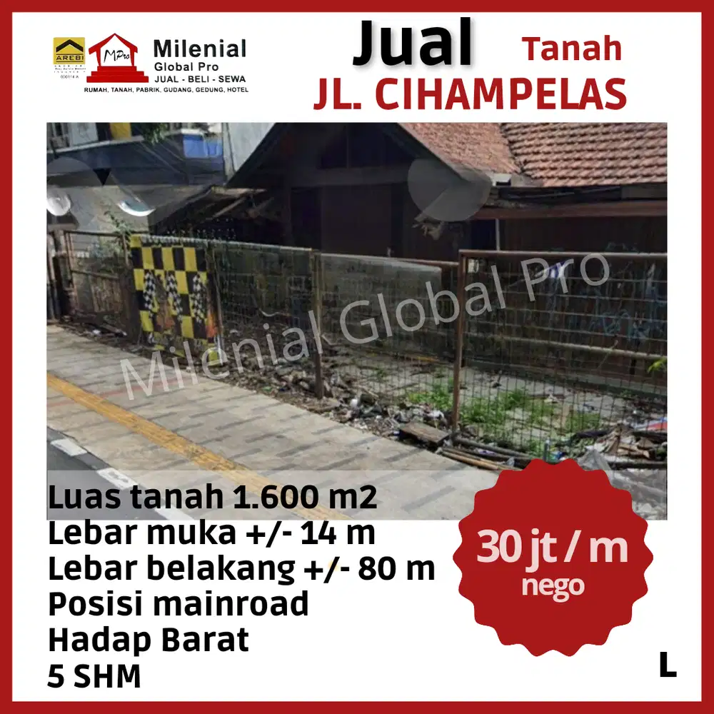TANAH DI JALAN UTAMA CIHAMPELAS