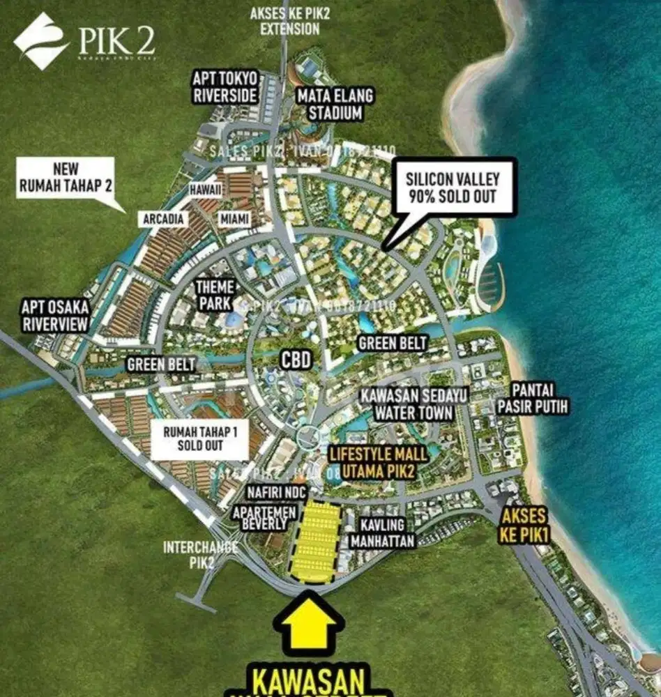 Kavling Manhattan Ukuran 300m2 Pik2