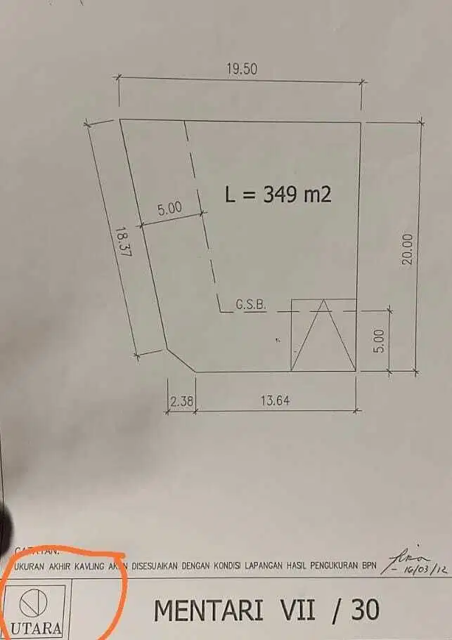Kavling Sutera Mentari Posisi Hook Lokasi Strategis