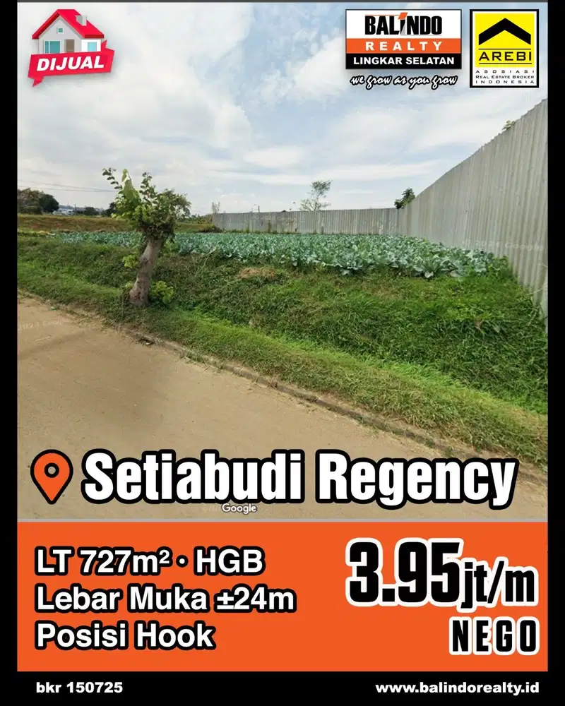 Kavling Setiabudhi Regency, Jalan Lebar, Termurah, Posisi Hook