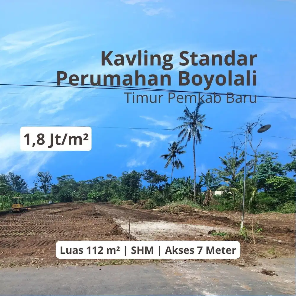 Mojosongo Kavling Hunian, 1,8Jt-an/m, 7 Menit Pemkab Boyolali