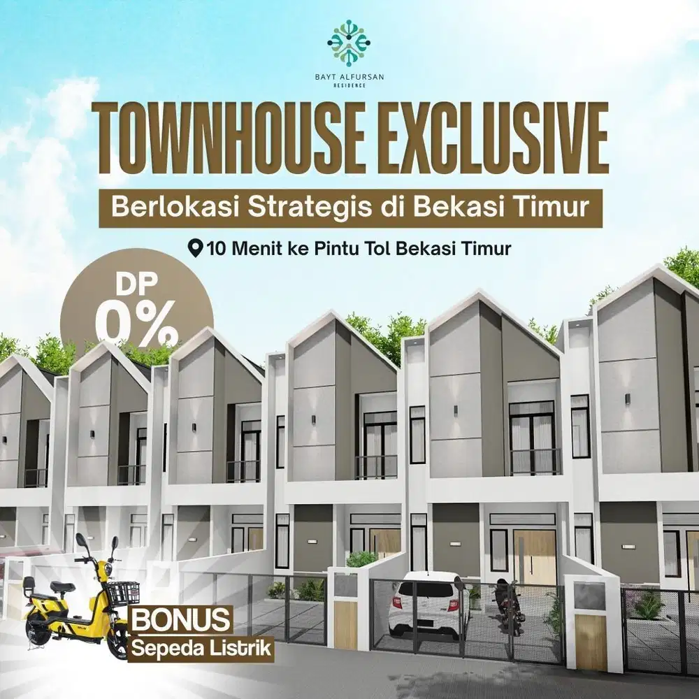 Rumah Syariah Strategis Cuma 10 Menit Dari Pintu Tol Bekasi Timur