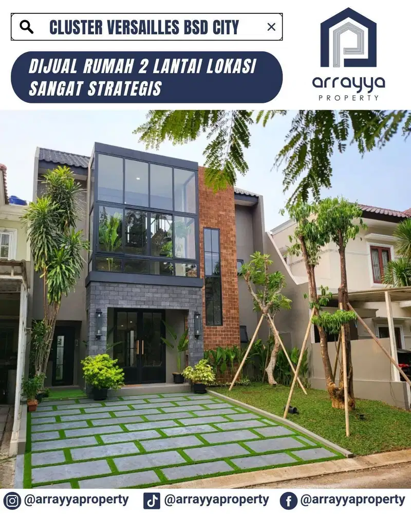 DIJUAL RUMAH MEWAH 2 LANTAI DI CLUSTER VERSAILLE BSD