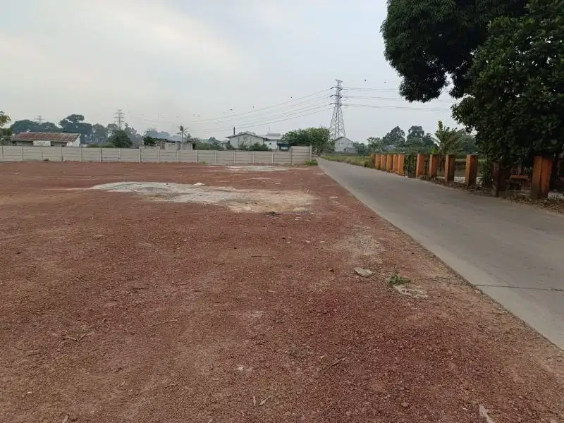 Tanah industri rata, sudah pagar keliling, 40 feet babat legok tgr