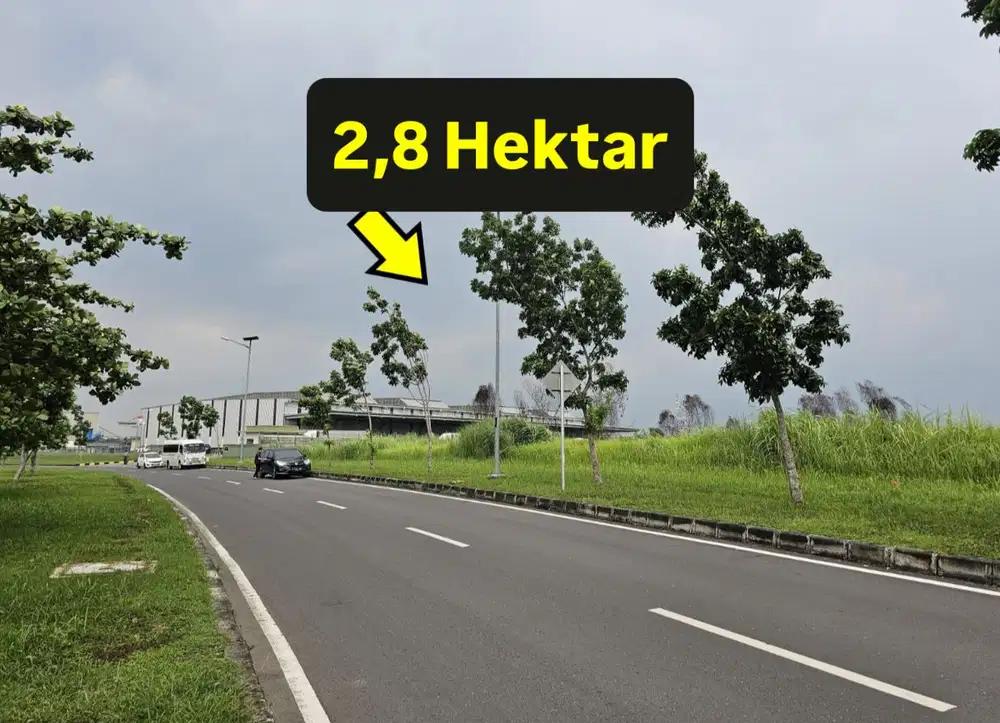 Di jual lahan kavling industri 2,8 ha 2.800 m2 di dalam kawasan industri Jababeka cikarang